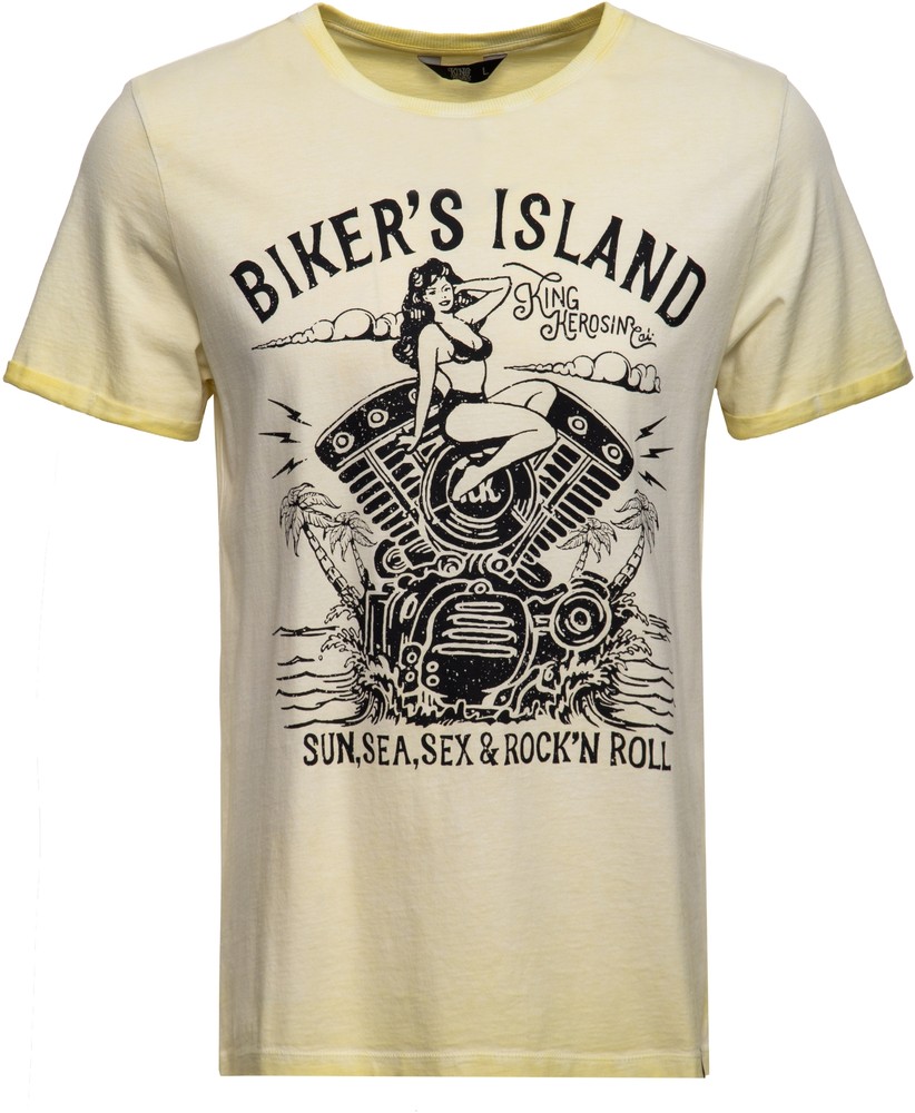 KingKerosinOilWashT-ShirtKKU21026Gelb