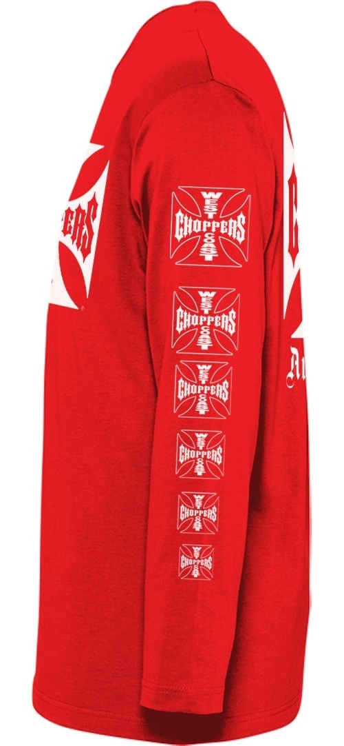 WCCWestCoastChoppersLongsleeveOGLogoATXRed-S