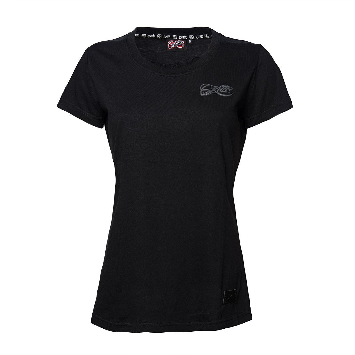 WCCWestCoastChoppersFemaleShirtKimiRaikknenScriptLogoBlack