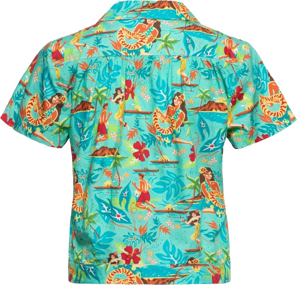 QueenKerosinDamenKurzarmBluse