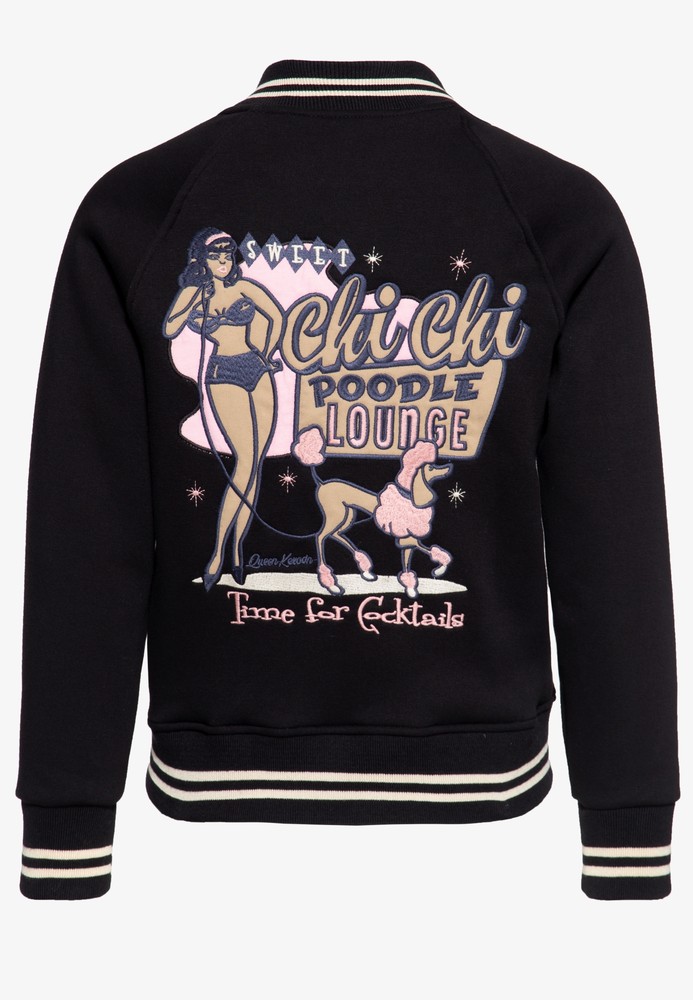 QueenKerosinCollegeSweatjackeQKI14021Schwarz