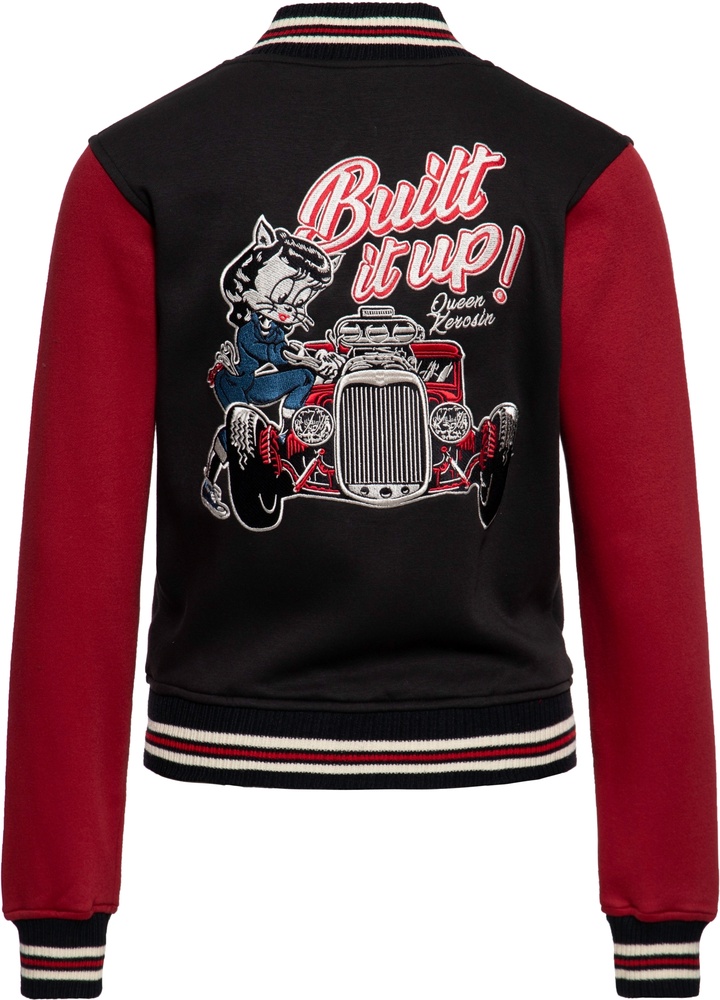 QueenKerosinDamenCollegeSweatJacketBuiltItUpQKI34002