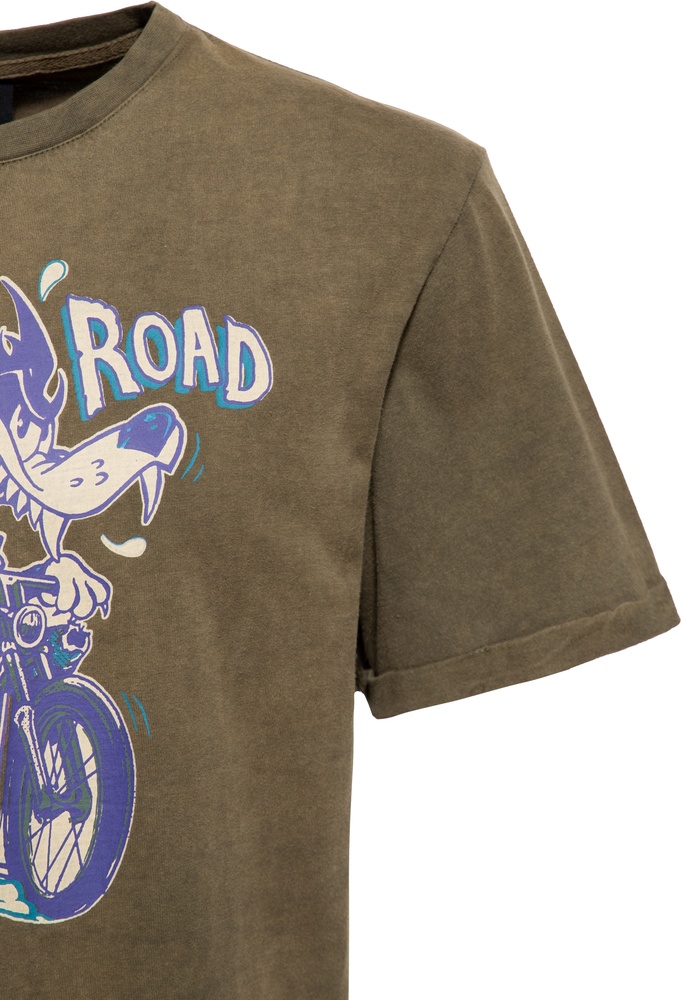 KingKerosinT-ShirtOilwashedSplitRoadKKU41064