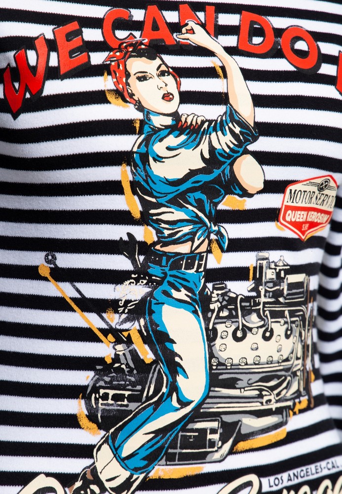 QueenKerosinRollkragenLangarmshirtQKI22008Schwarz