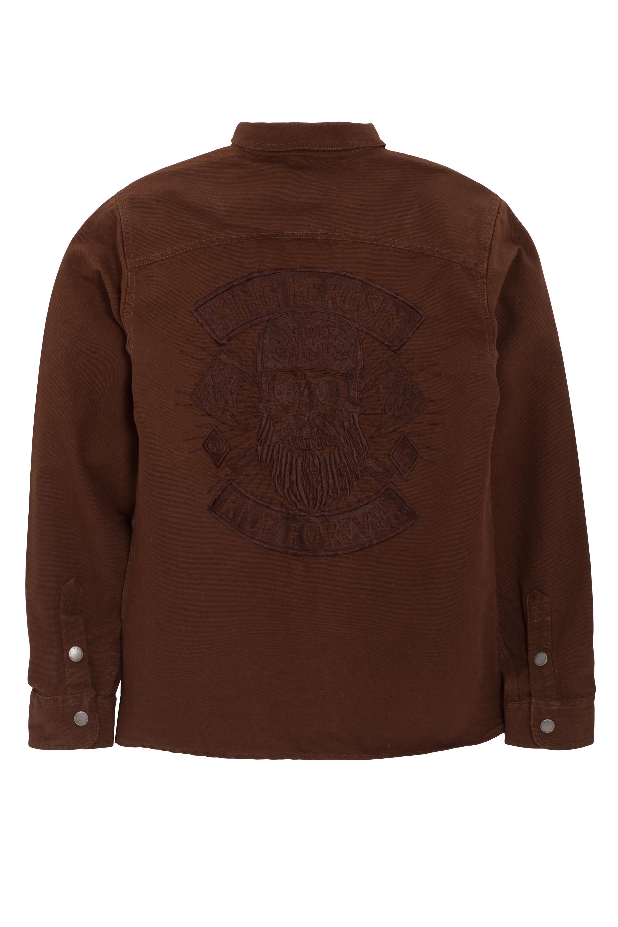 KingKerosinJacketVintageCanvasLumberjackRideForeverBrown