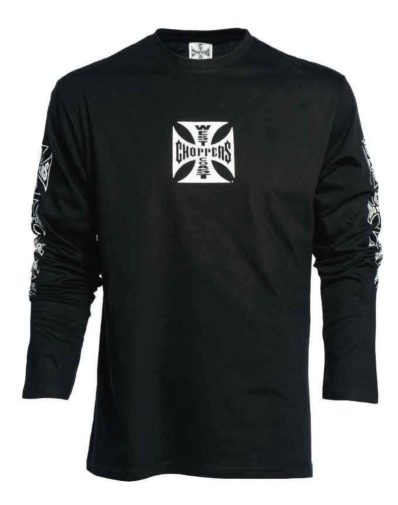 WCCWestCoastChoppersLongsleeveOriginalCrossBlack-L
