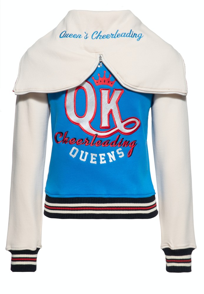 QueenKerosinDamenWonderWomanCollegeSweatjackeOffwhite-3XL