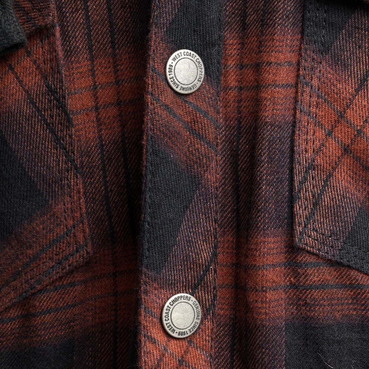 WCCWestCoastChoppersRidingShirtAustinRedBlack