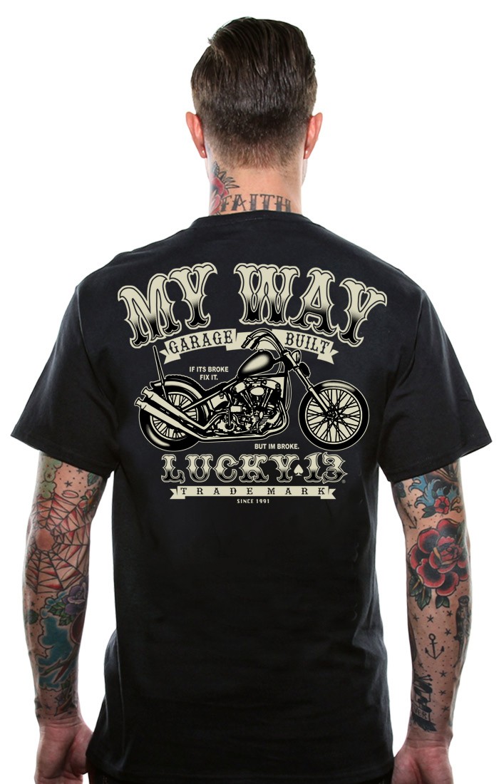 Lucky13T-ShirtMyWayBlack