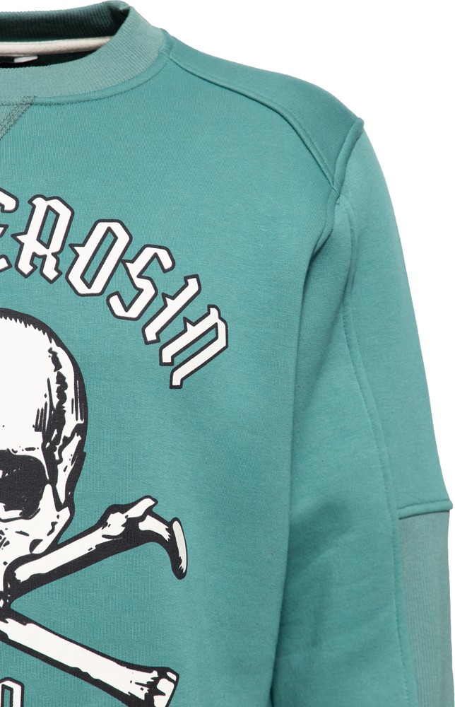 KingKerosinSweatshirtSkullPalmaPulloverBlau