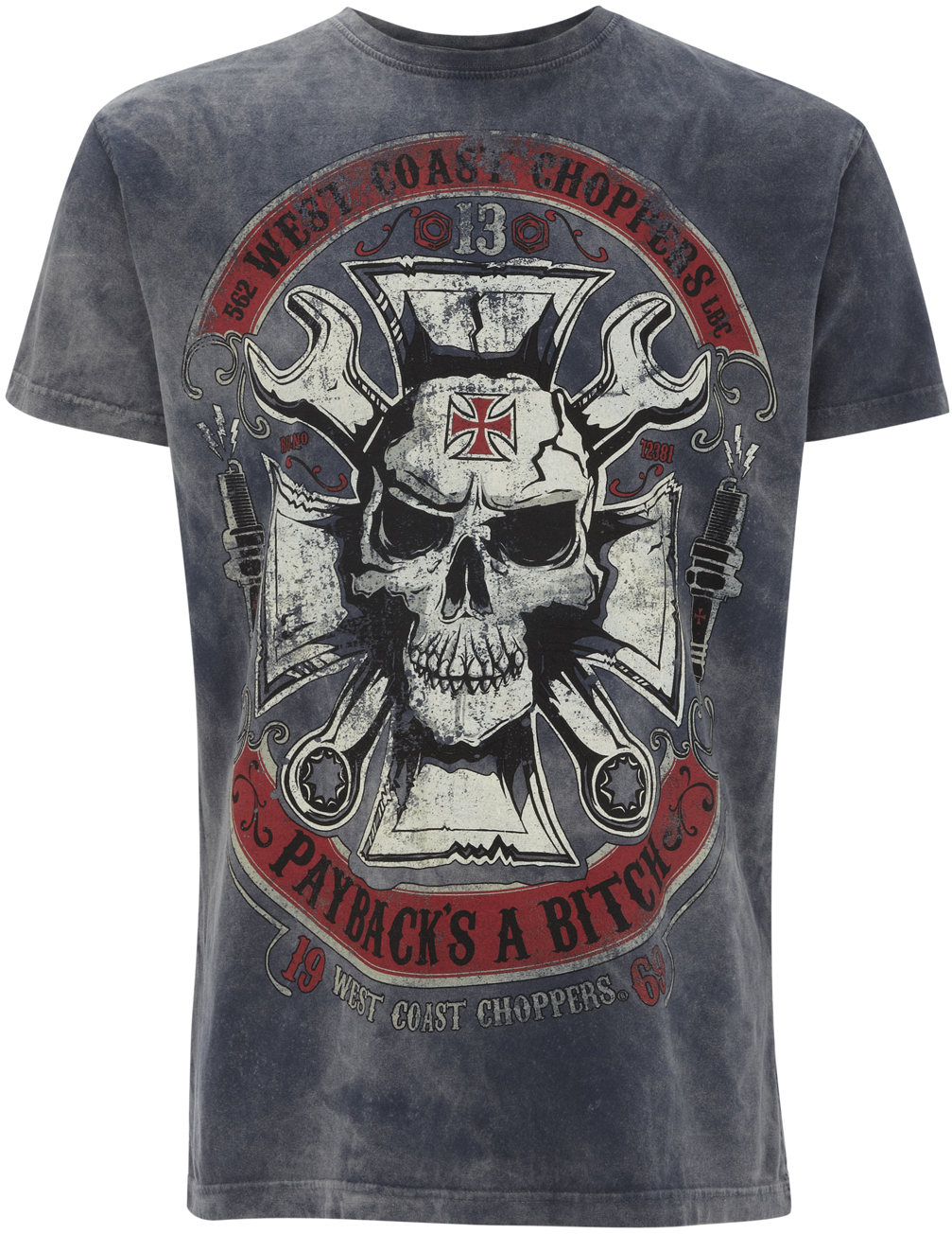 WCCWestCoastChoppersT-ShirtMechanicBlue