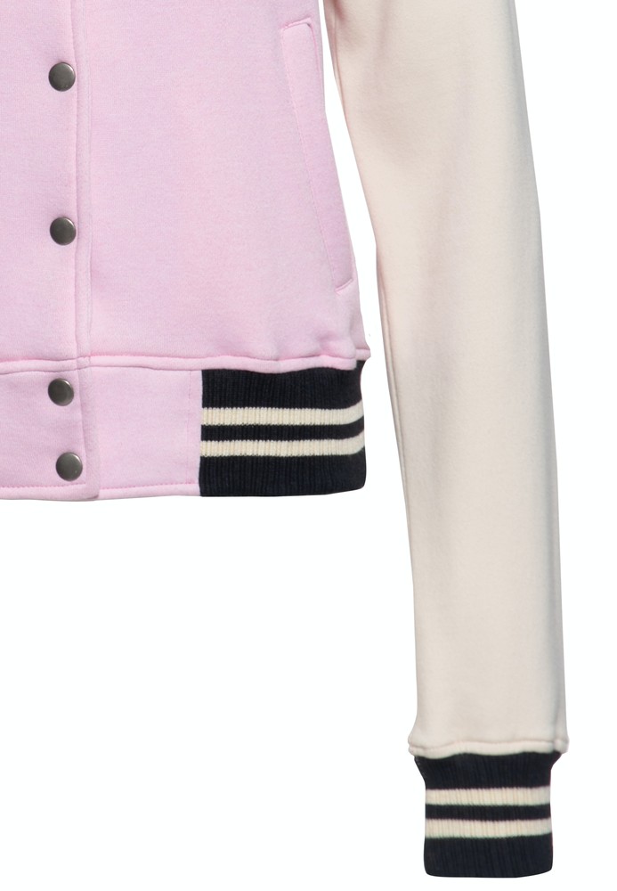 QueenKerosinDamenPoodleLoungeCollegeSweatjackeRosa-3XL