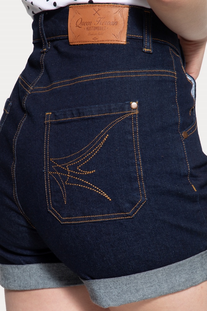 QueenKerosinDamenDenimShortHighWaistQK4210419000