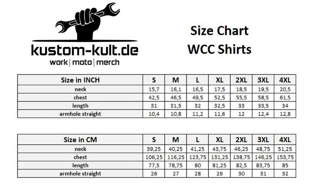 WCCWestCoastChoppersT-ShirtIronCrossRedLogoschwarz-L