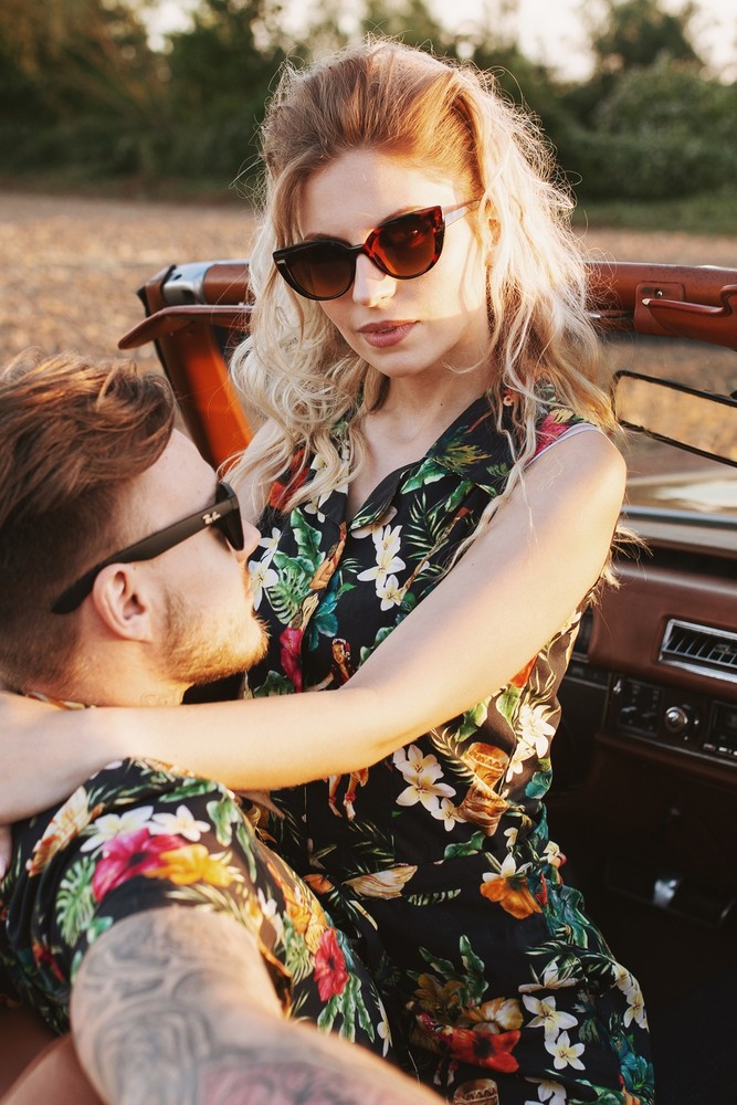 QueenKerosinVintageJumpsuitmittropischemAll-Over-MusterQK4201719147Schwarz