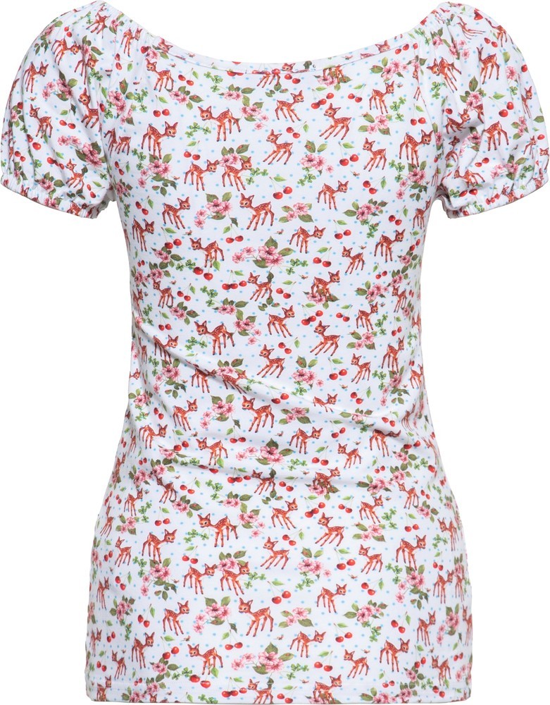 QueenKerosinDamenDeerT-ShirtOffwhite