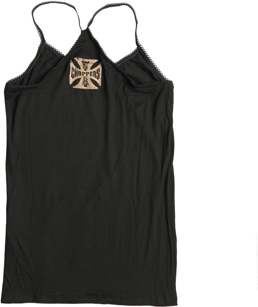 WCCWestCoastChoppersFemaleShirtTopEagleCrestPragaBlack