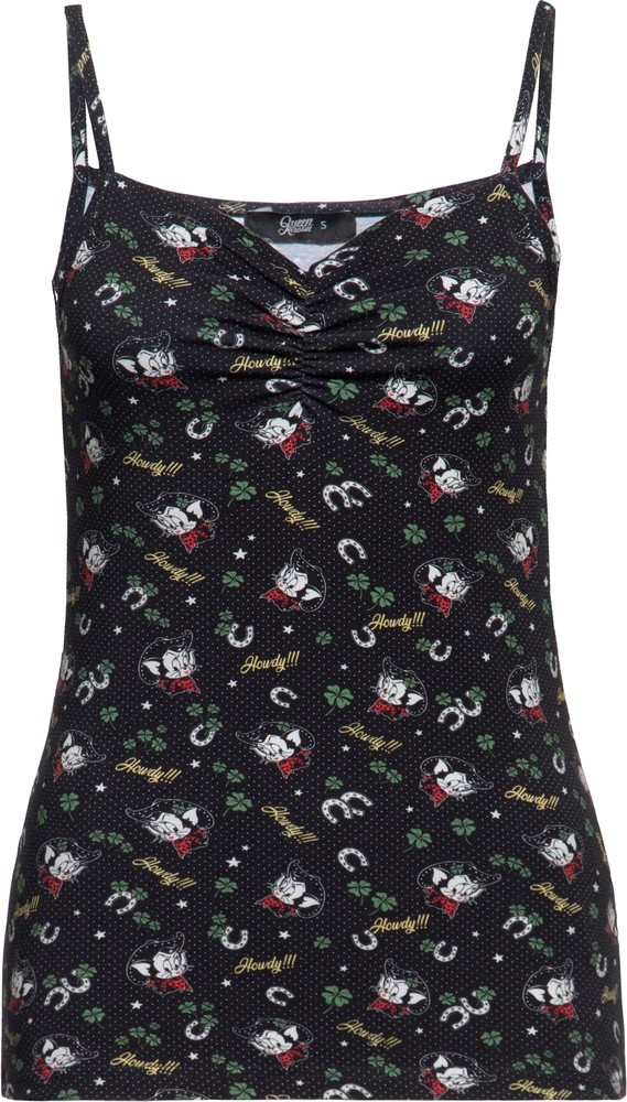 QueenKerosinDamenHowdyTopSchwarz