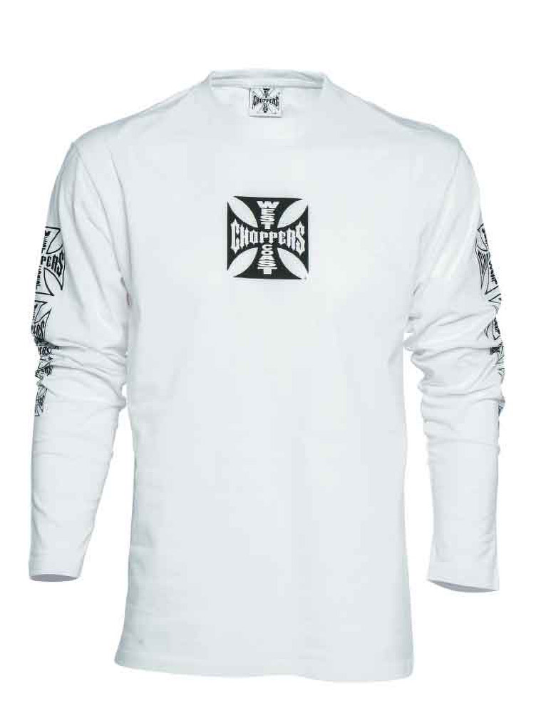 WCCWestCoastChoppersLongsleeveOriginalCrossWhite
