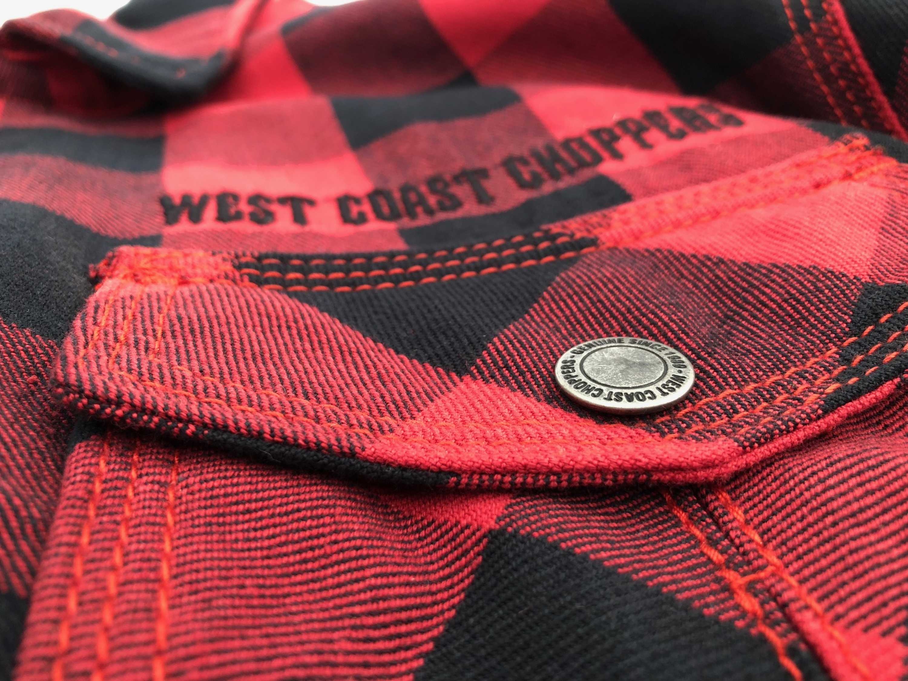 WCCWestCoastChoppersMotorradHemdDominatorLumberjackRed