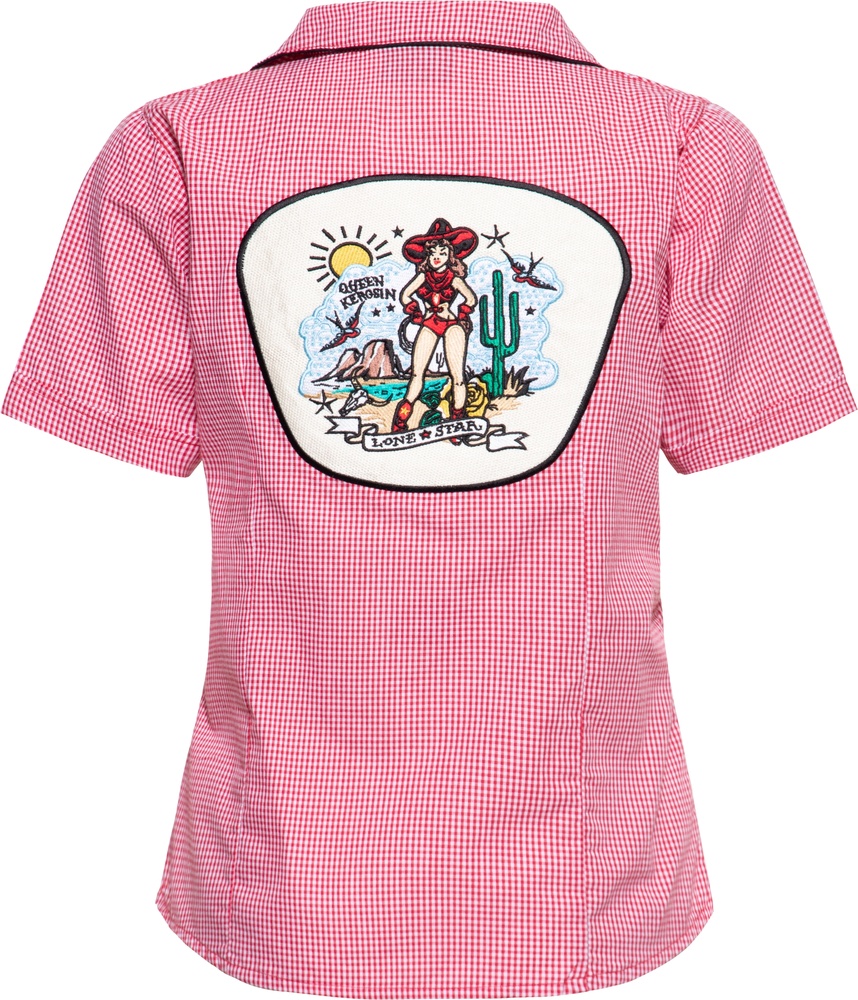 QueenKerosinDamenRetroHemdBluseTexasQKU45011