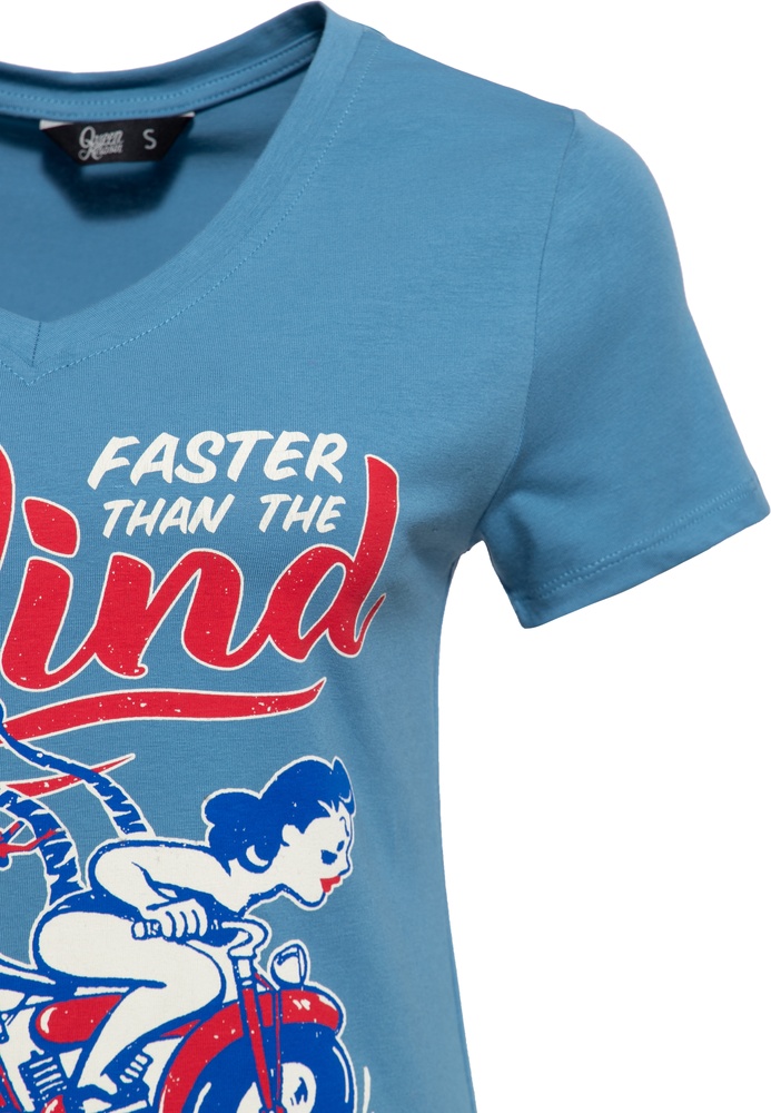 QueenKerosinDamenBasicT-ShirtVHalsWindQKU41018