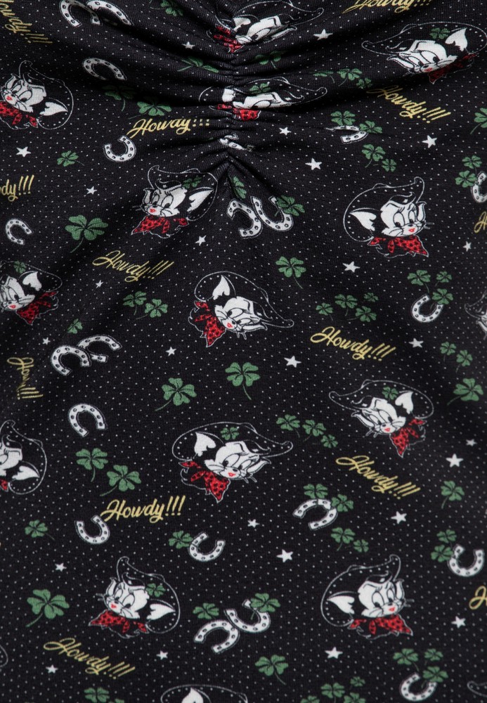 QueenKerosinDamenHowdyT-ShirtSchwarz