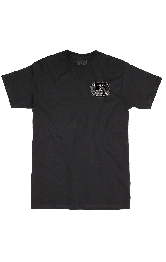 Lucky13T-ShirtKnucklesBlack