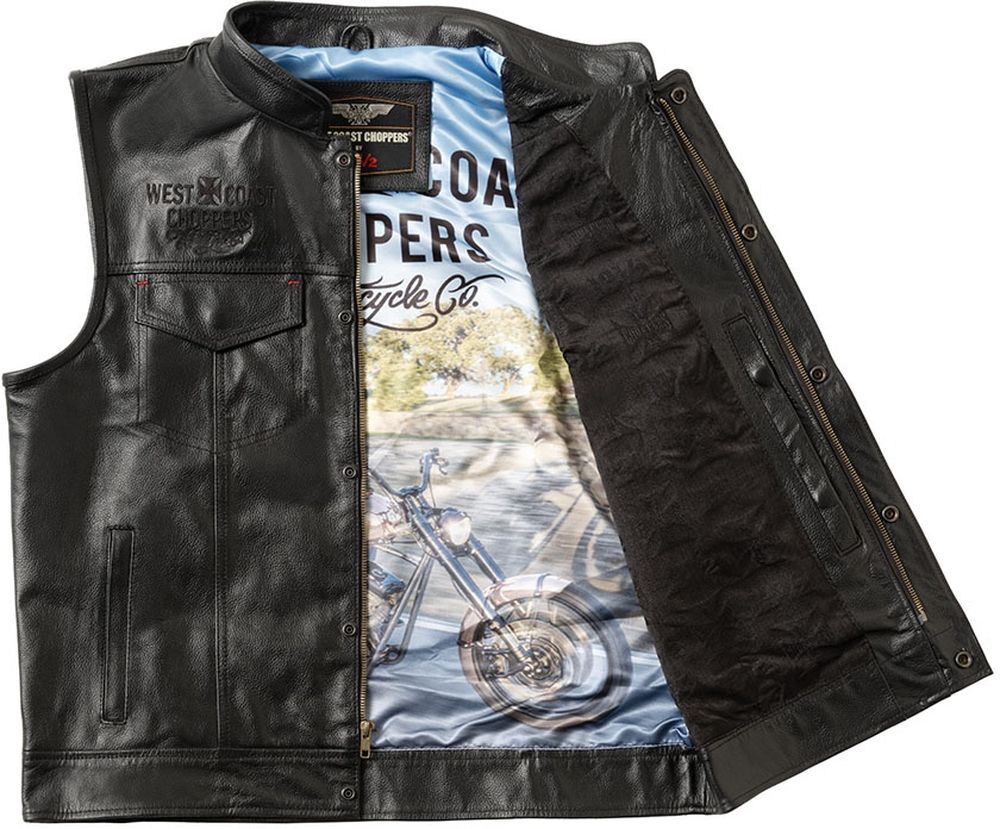 WCCWestCoastChoppersHerrenWesteCollab1312LeatherCflRidingVestWCCJS161ZW