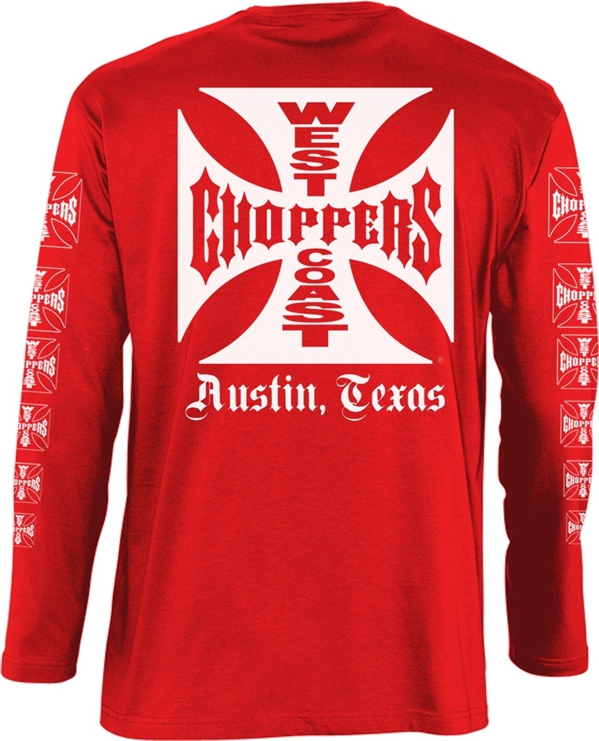 WCCWestCoastChoppersLongsleeveOGLogoATXRed-S