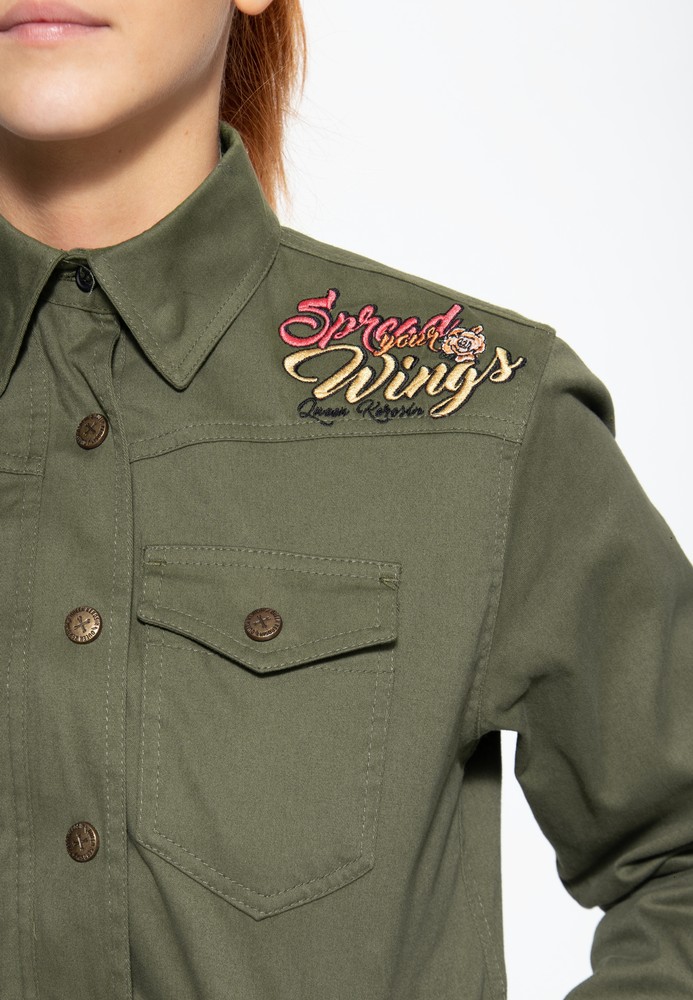 QueenKerosinOutdoorFunktionshemdQKI110012Olivgrn