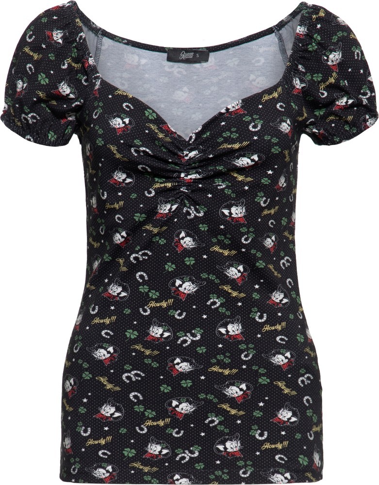 QueenKerosinDamenHowdyT-ShirtSchwarz