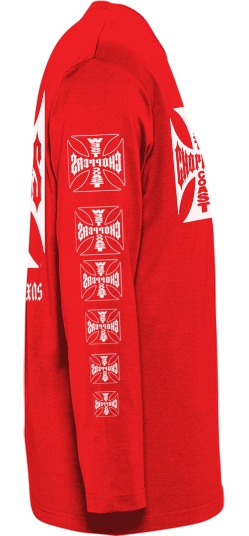 WCCWestCoastChoppersLongsleeveOGLogoATXRed-S
