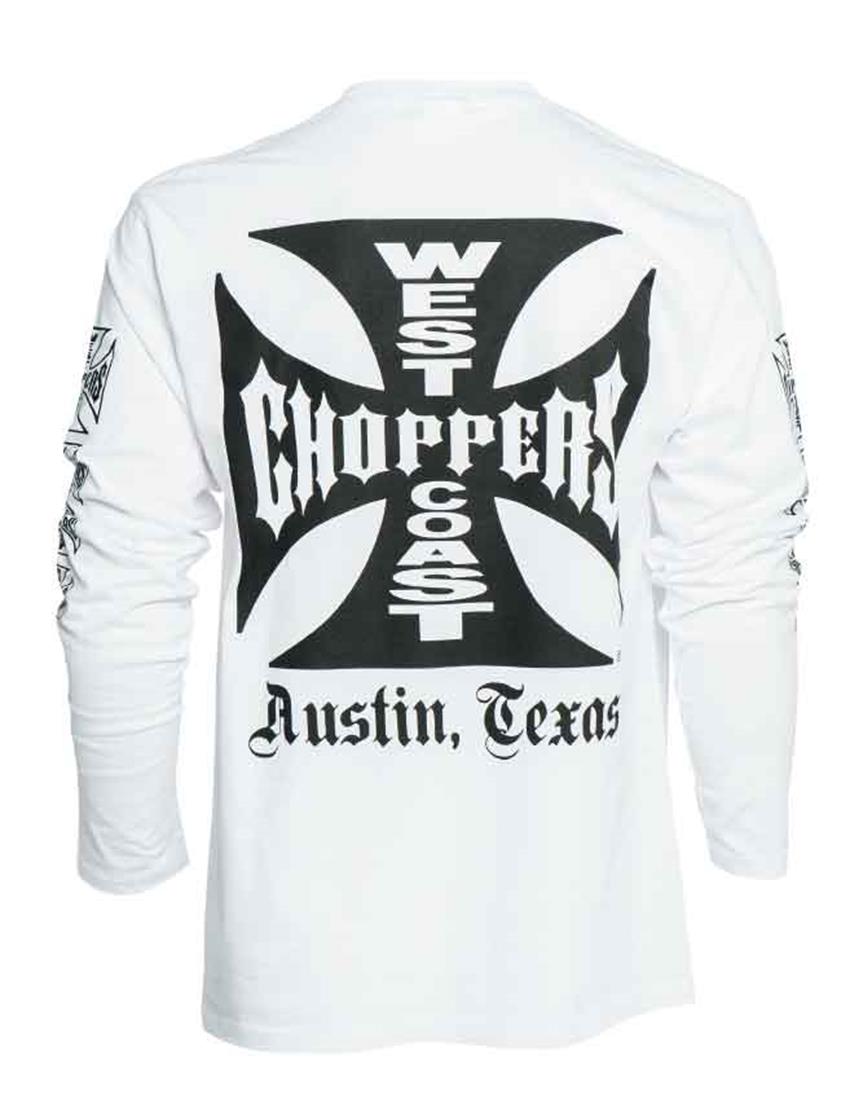 WCCWestCoastChoppersLongsleeveOriginalCrossWhite