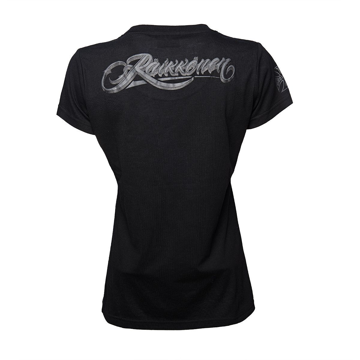 WCCWestCoastChoppersFemaleShirtKimiRaikknenScriptLogoBlack