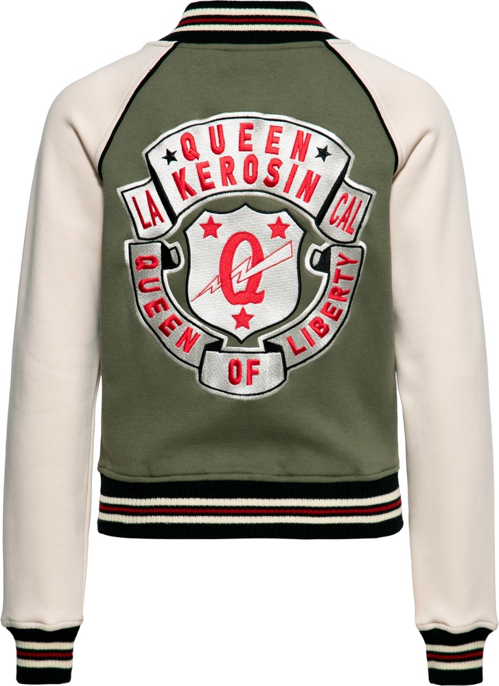 QueenKerosinDamenCollegeRaglanSweatJackeQueenOfLibertyQKU44004