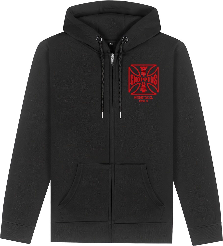 WCCWestCoastChoppersHoodieZipAtxCrossZipHoodyWCCHD228ZW