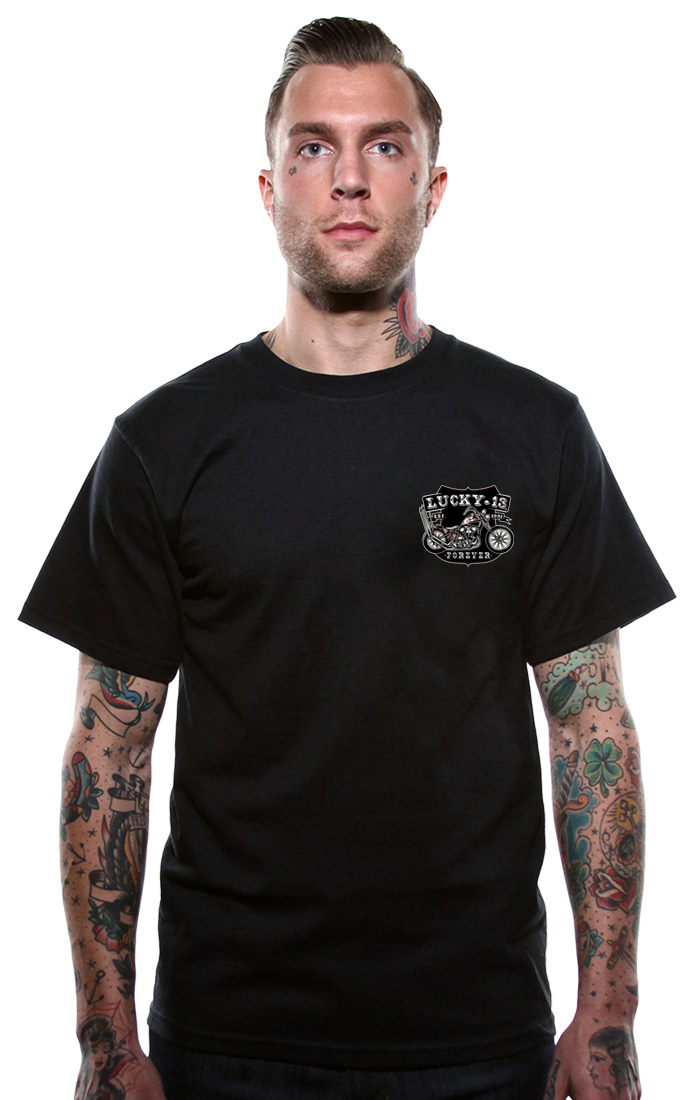 Lucky13T-ShirtKnucklesBlack