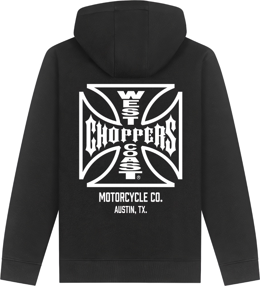 WCCWestCoastChoppersHoodieZipAtxCrossZipHoodyWCCHD229ZW