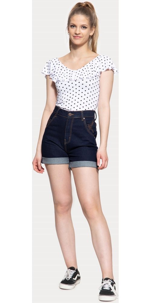 QueenKerosinDamenDenimShortHighWaistQK4210419000