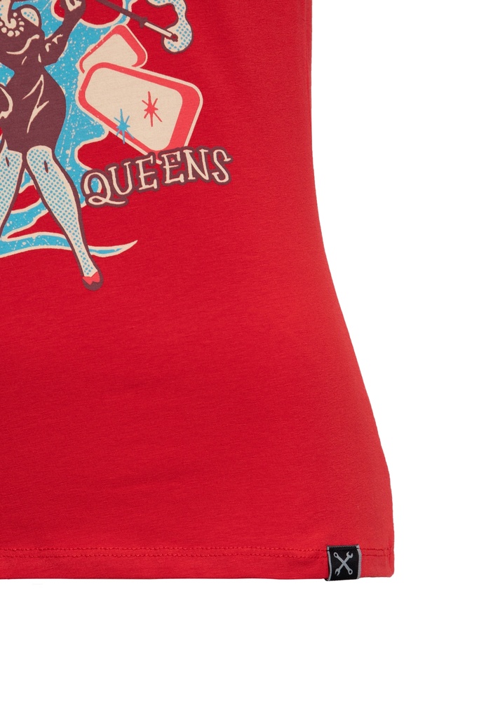 QueenKerosinDamenPrintT-ShirtPurrKityPurrQKI31004Red-XS