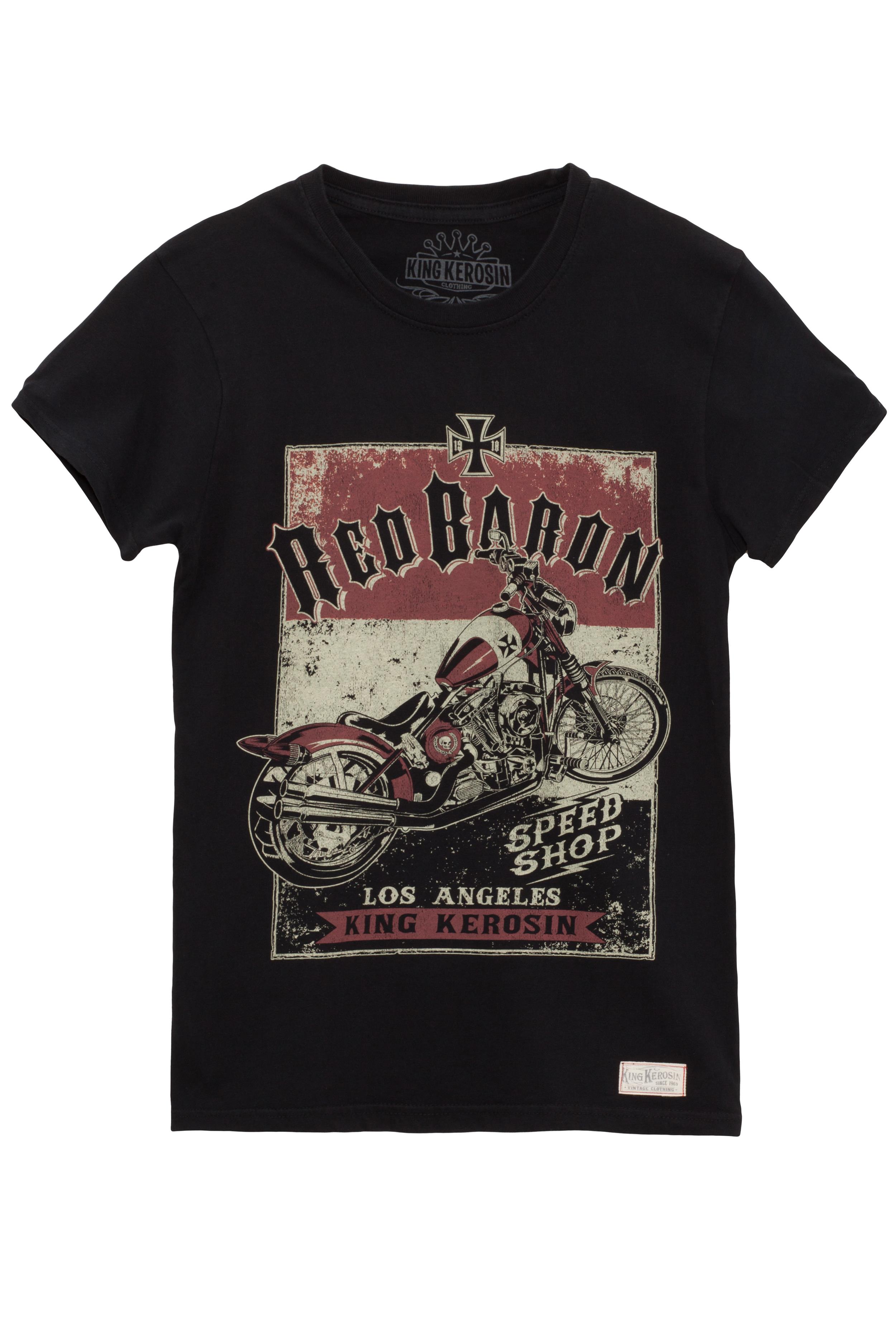 KingKerosinT-ShirtRedBaronSpeedshopBlack