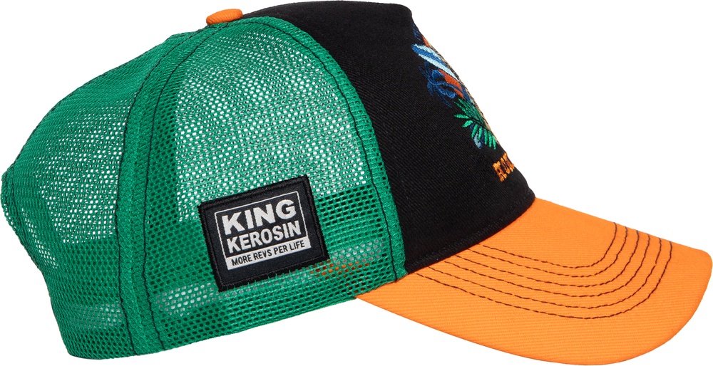 KingKerosinVintageTruckerCapHonoluluKKU4C009BlackOrange