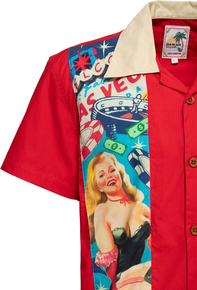 KingKerosinTropicalHawaiianStyleHemdAopKKU35002