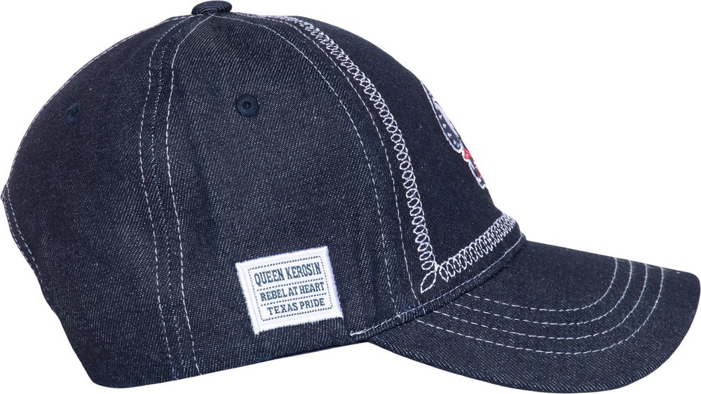 QueenKerosinDamenRebelAtHeartTexasPrideTruckerCap