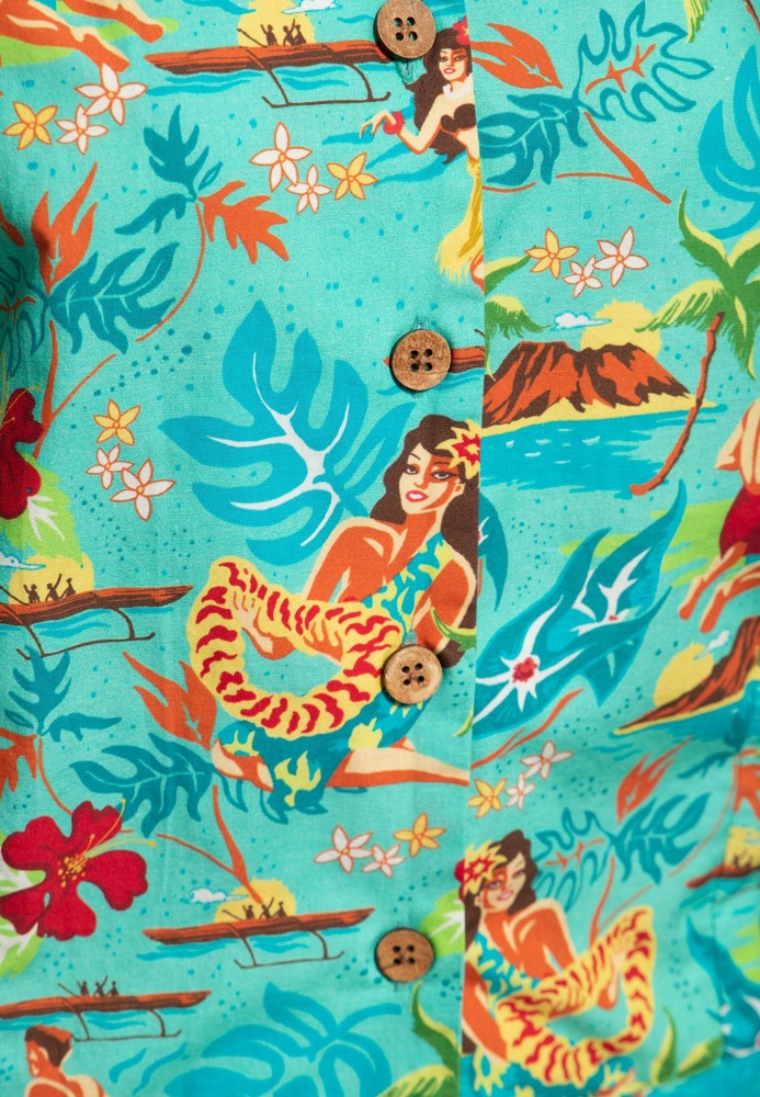 QueenKerosinDamenKurzarmBluse