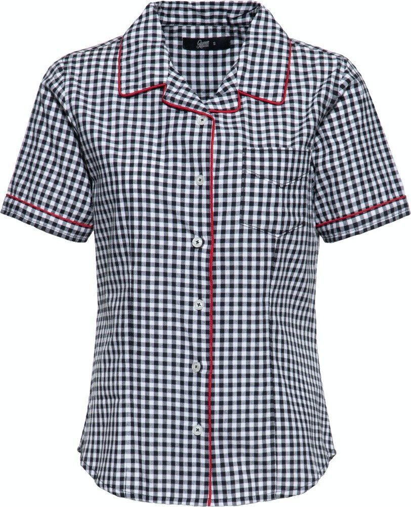 QueenKerosinDamenRetroHemdbluse