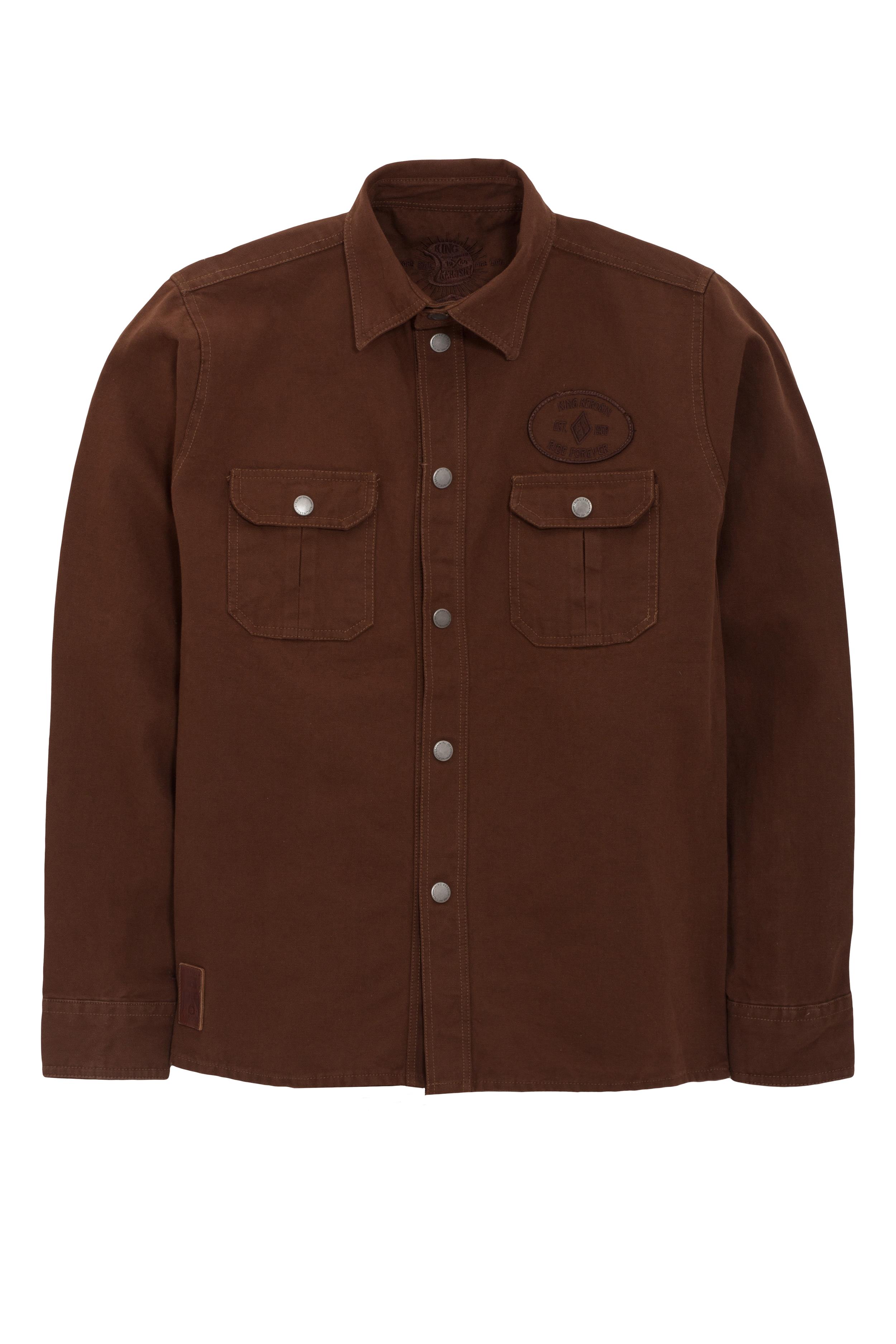 KingKerosinJacketVintageCanvasLumberjackRideForeverBrown