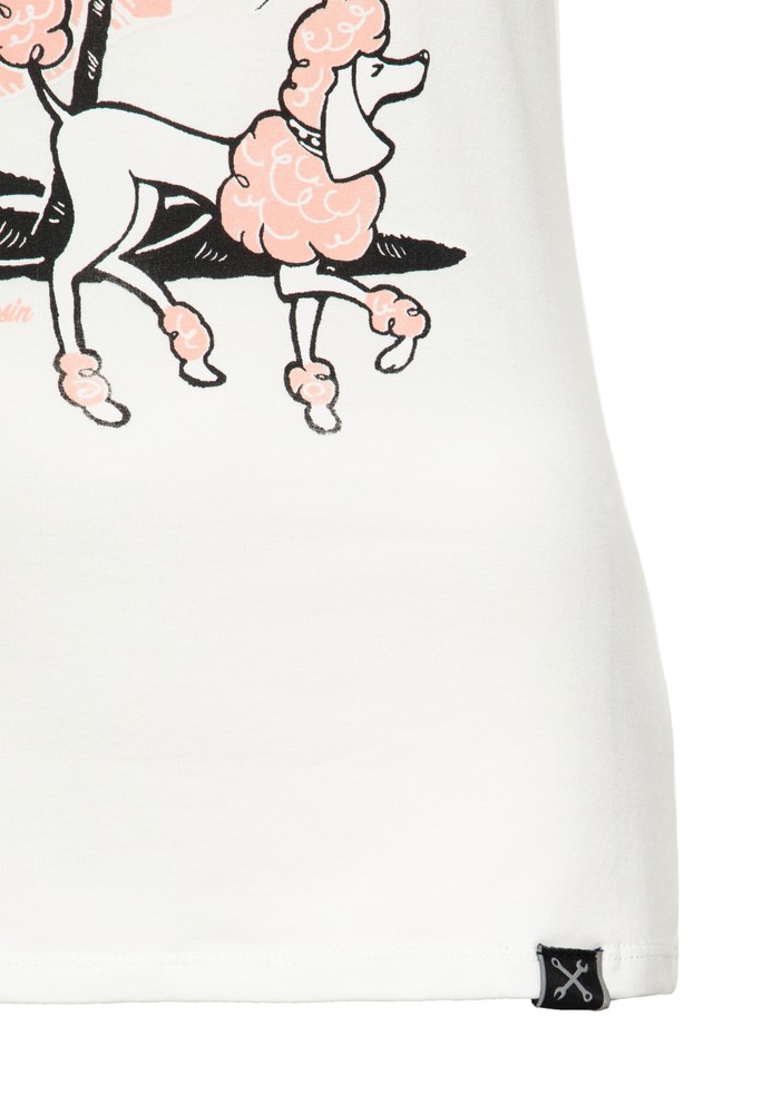 QueenKerosinDamenChiChiBeachPoodleT-ShirtWei