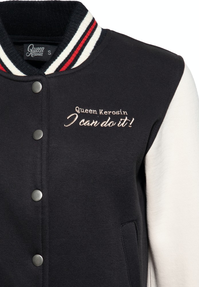 QueenKerosinDamenICanDoItCollegeSweatjackeSchwarz